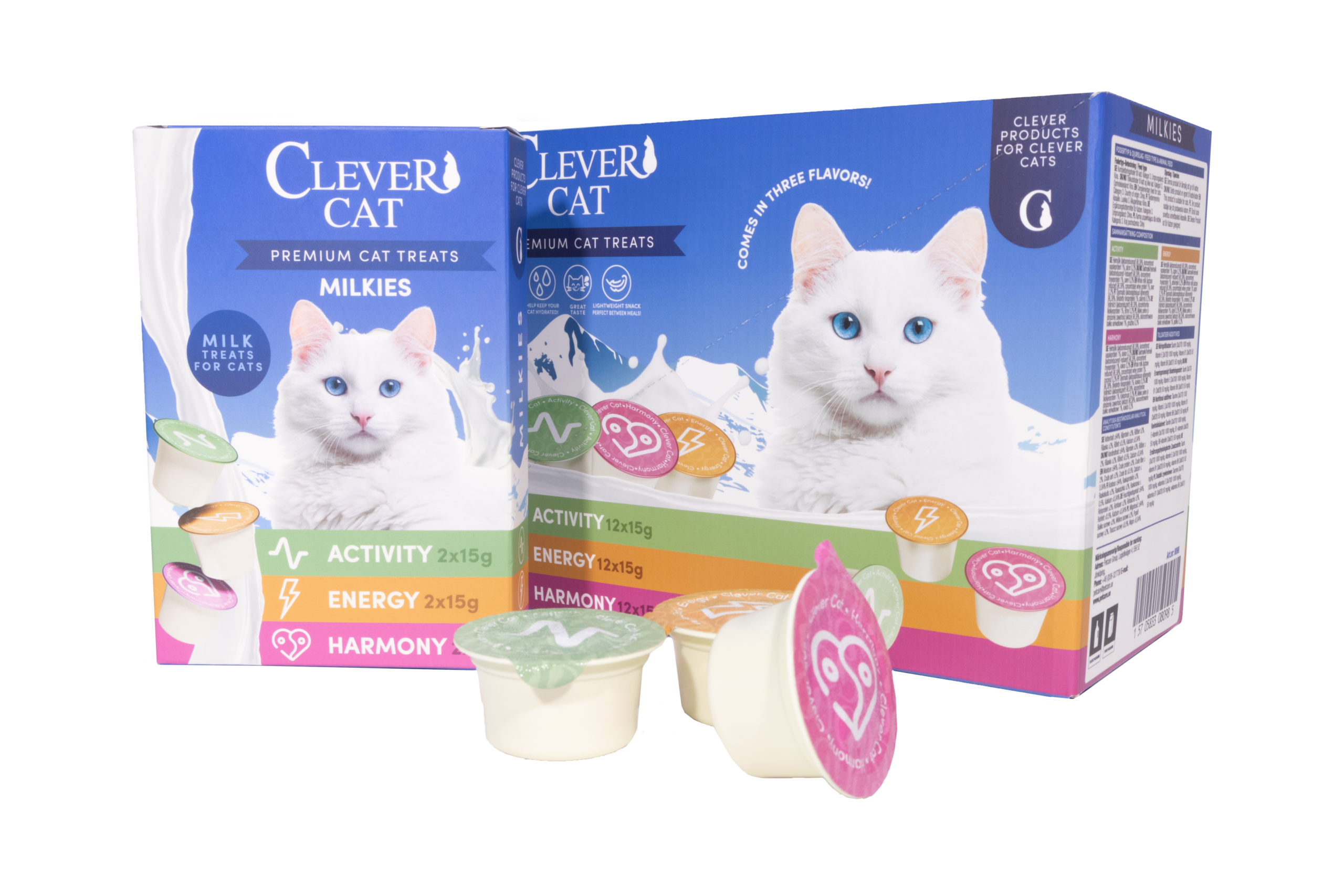 8098_CC_milkies_family-front_transparent Clever Cat Milkies 6-pack Mixed 3 flavours - Bild 1